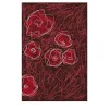 Tappeto in lana rossa fatto a mano con motivo floreale Room for Ritual