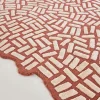 Tappeto in lana rosso terracotta Pavé Island