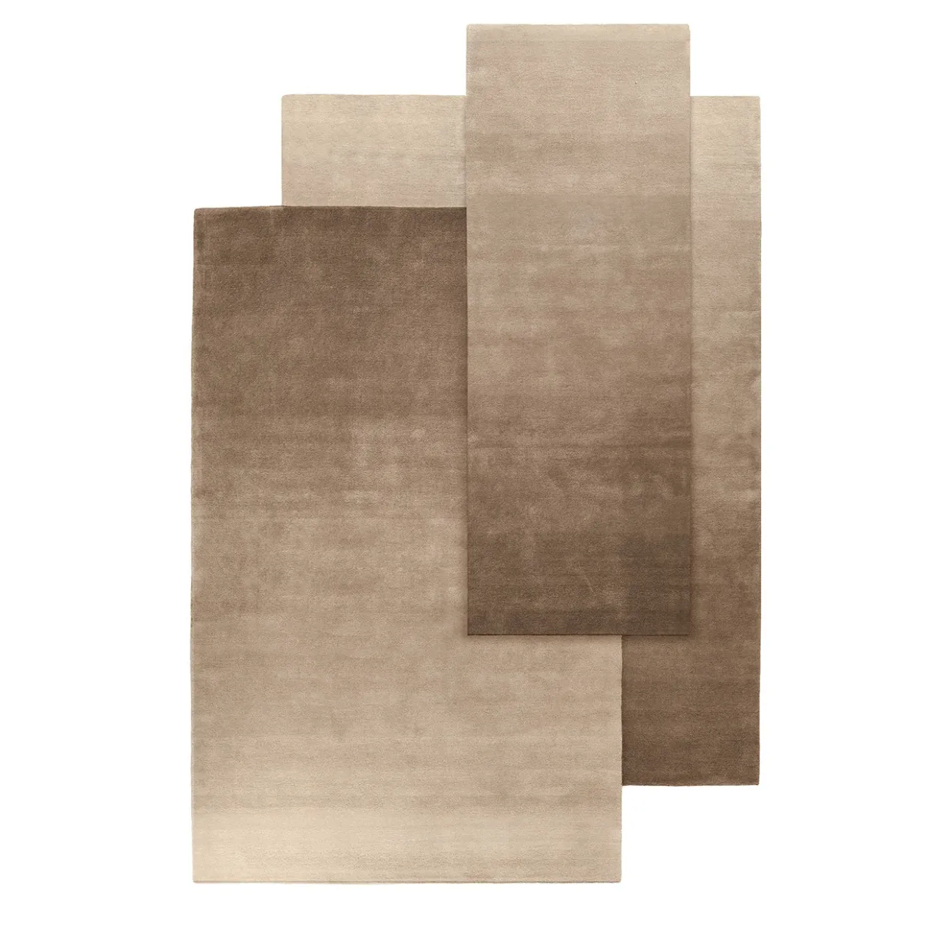 Tappeto in lana taupe Halo Aurora