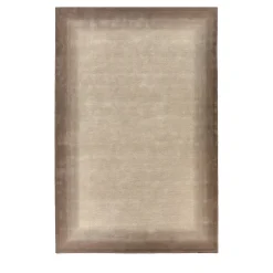 Tappeto in lana taupe Halo Dawn