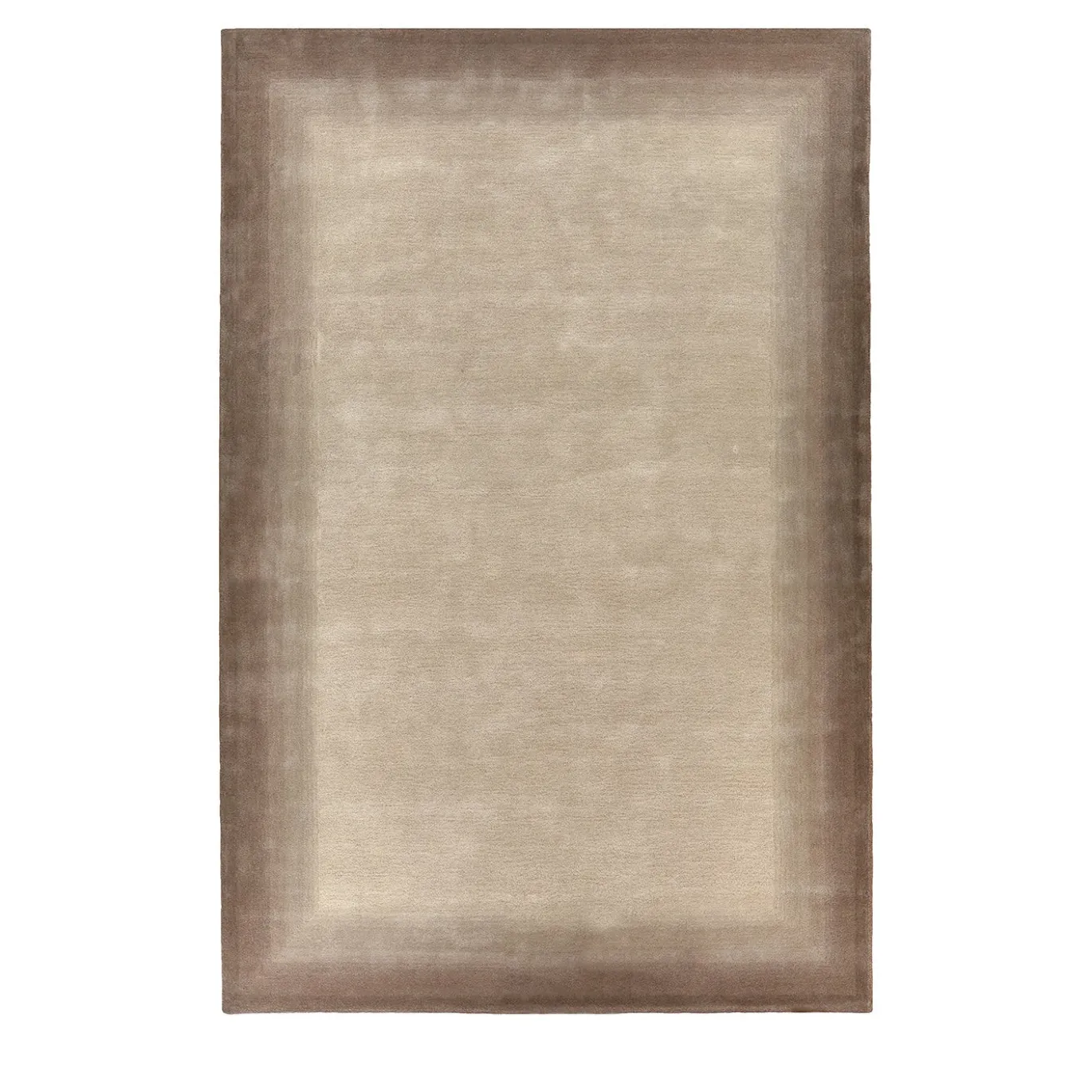 Tappeto in lana taupe Halo Dawn