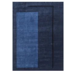 Tappeto in lana tonalità Blu Medievale e Blu Crepuscolo