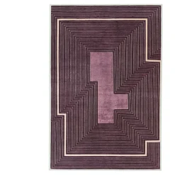 Tappeto in lana viola Plano PL201