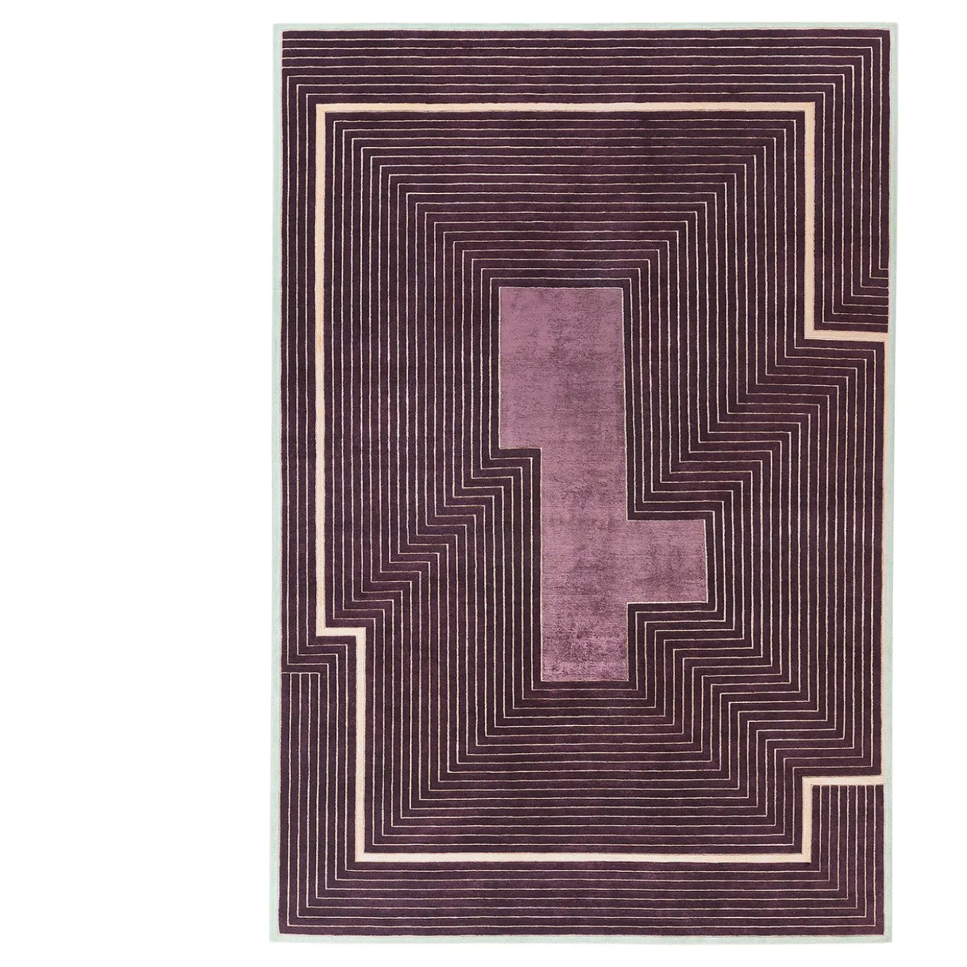 Tappeto in lana viola Plano PL201