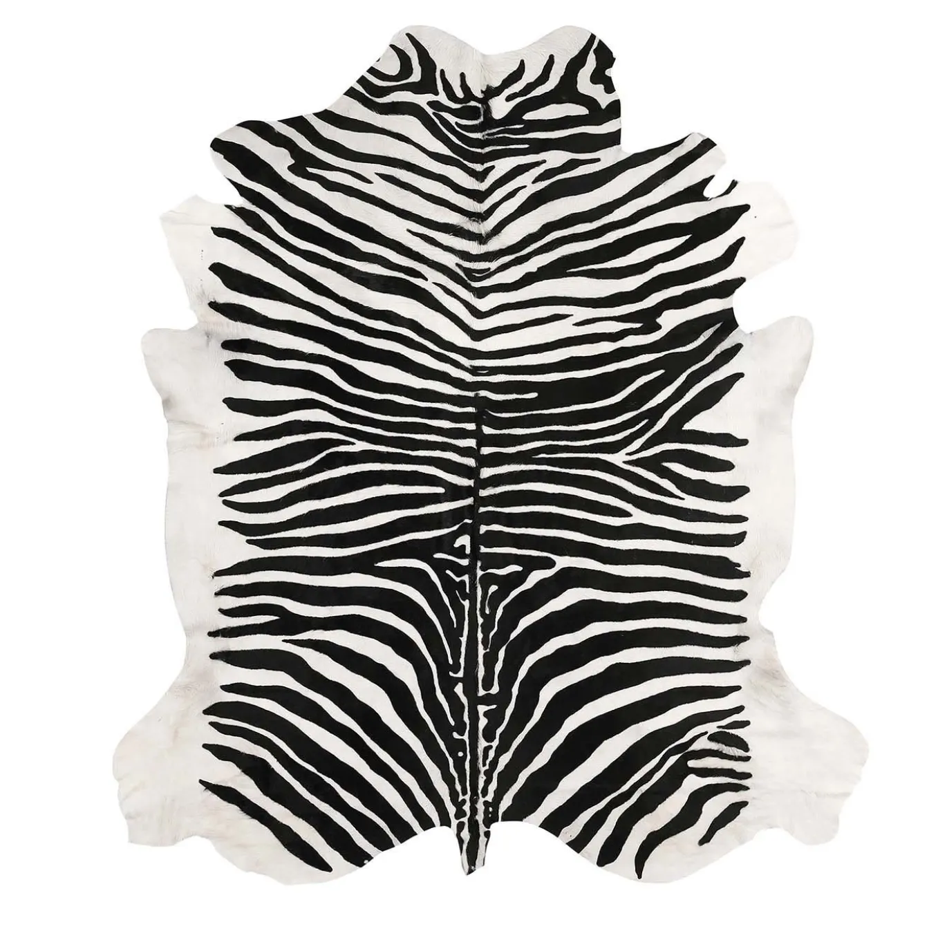 Tappeto in pelle stampata zebra