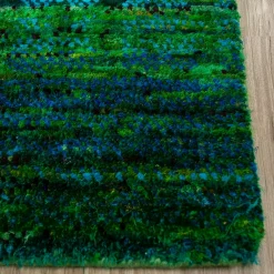 Tappeto Jewel Mirage Emerald Green & Blue Jewel annodato a mano