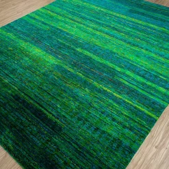 Tappeto Jewel Mirage Emerald Green & Blue Jewel annodato a mano