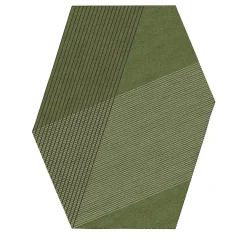 Tappeto Kilim Poligonale Verde RD Grid in Lana di Rodolfo Dordoni