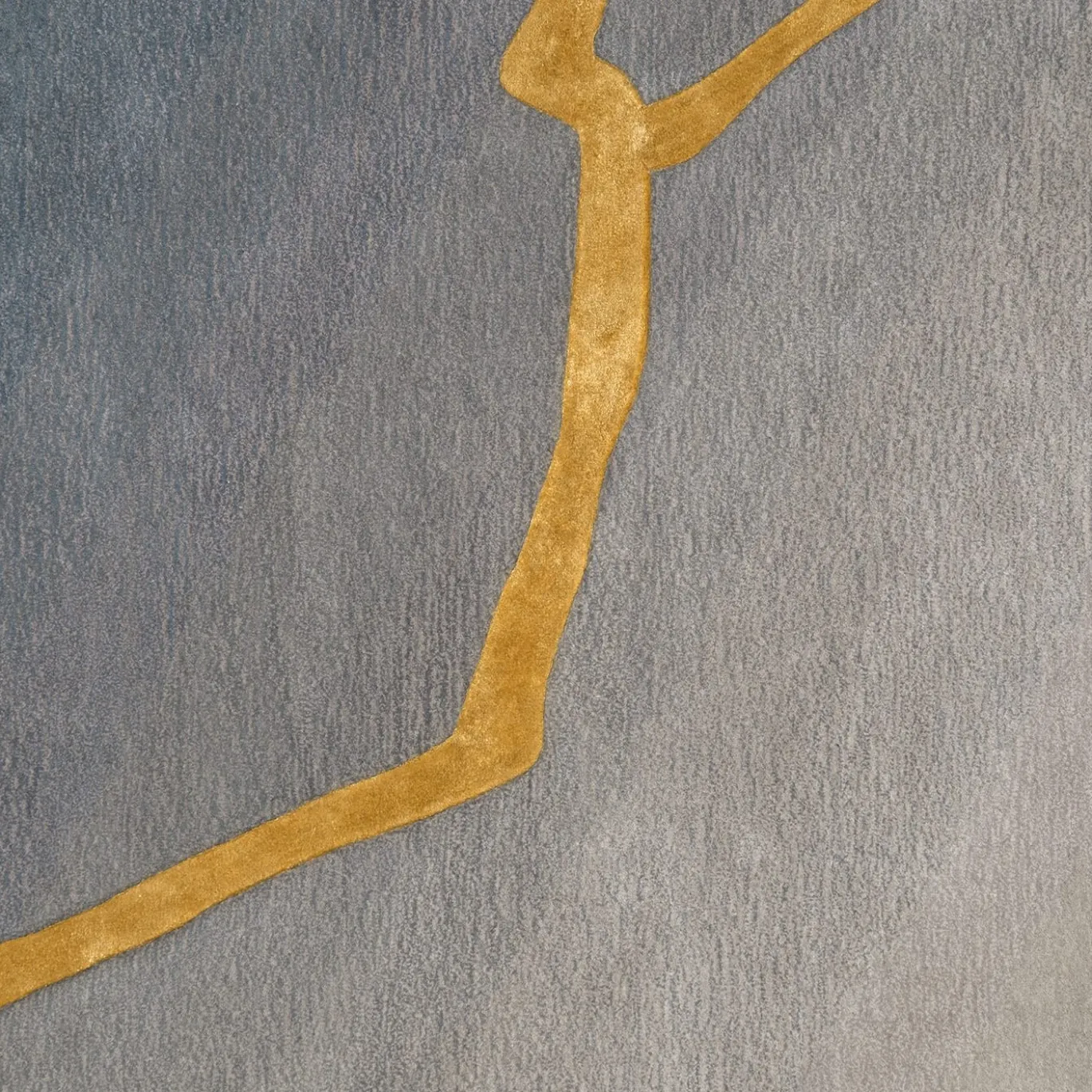 Tappeto Kintsugi blu sfumato