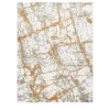 Tappeto Kintsugi Grigio e Oro