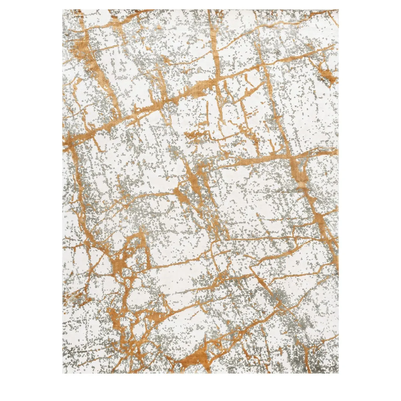 Tappeto Kintsugi Grigio e Oro