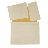 Tappeto Lettera Aperta Beige e Giallo Annodato a Mano