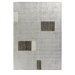 Tappeto Lines L1 in Viscosa Argento