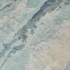 Tappeto Loft L512A in seta di bambù azzurro