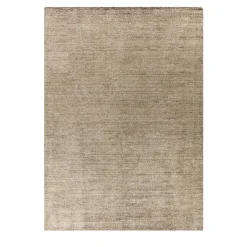 Tappeto Loom Brush in lana beige e seta di bambù