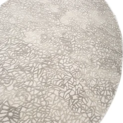 Tappeto Lunar Landscape White & Natural Gray trapuntato a mano