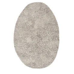 Tappeto Lunar Landscape White & Natural Gray trapuntato a mano