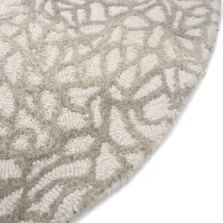 Tappeto Lunar Landscape White & Natural Gray trapuntato a mano