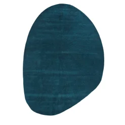 Tappeto Majestic Plume Peacock Blue trapuntato a mano