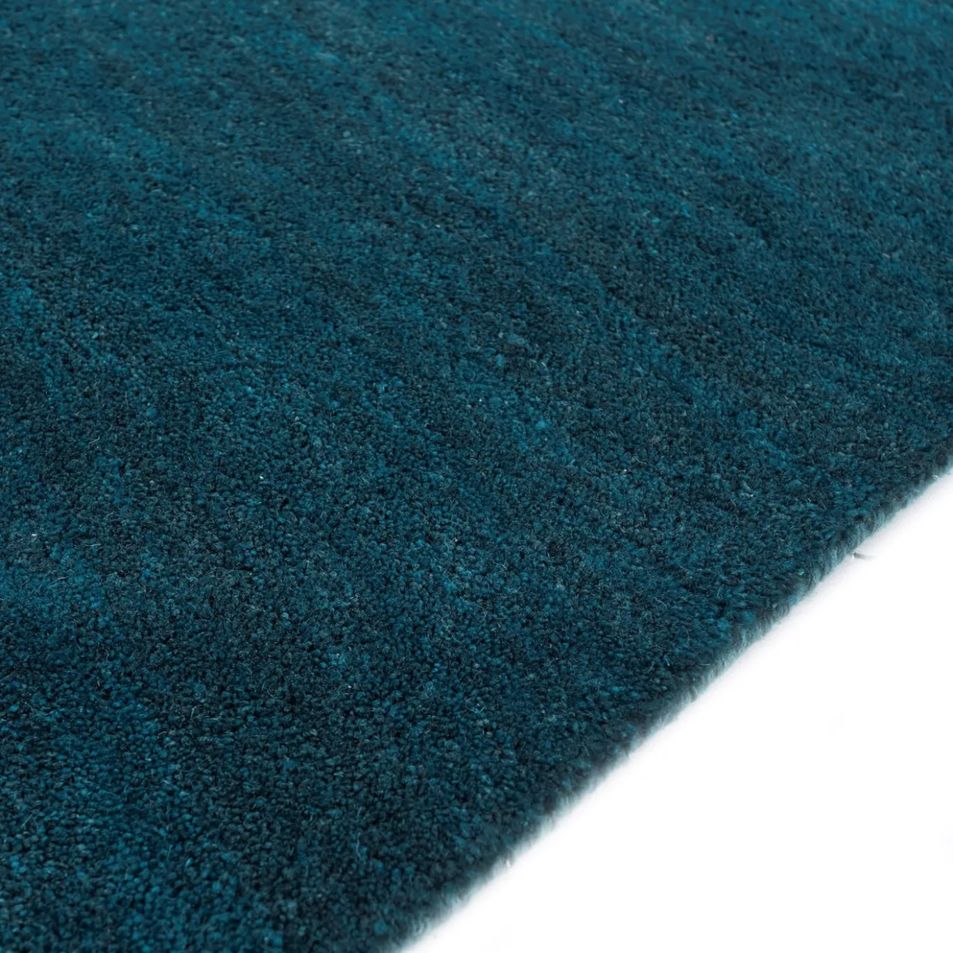 Tappeto Majestic Plume Peacock Blue trapuntato a mano