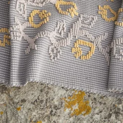 Tappeto Mirto rettangolare grigio e giallo