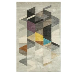Tappeto Modern Mosaic Classic Gray & Medium Gray trapuntato a mano