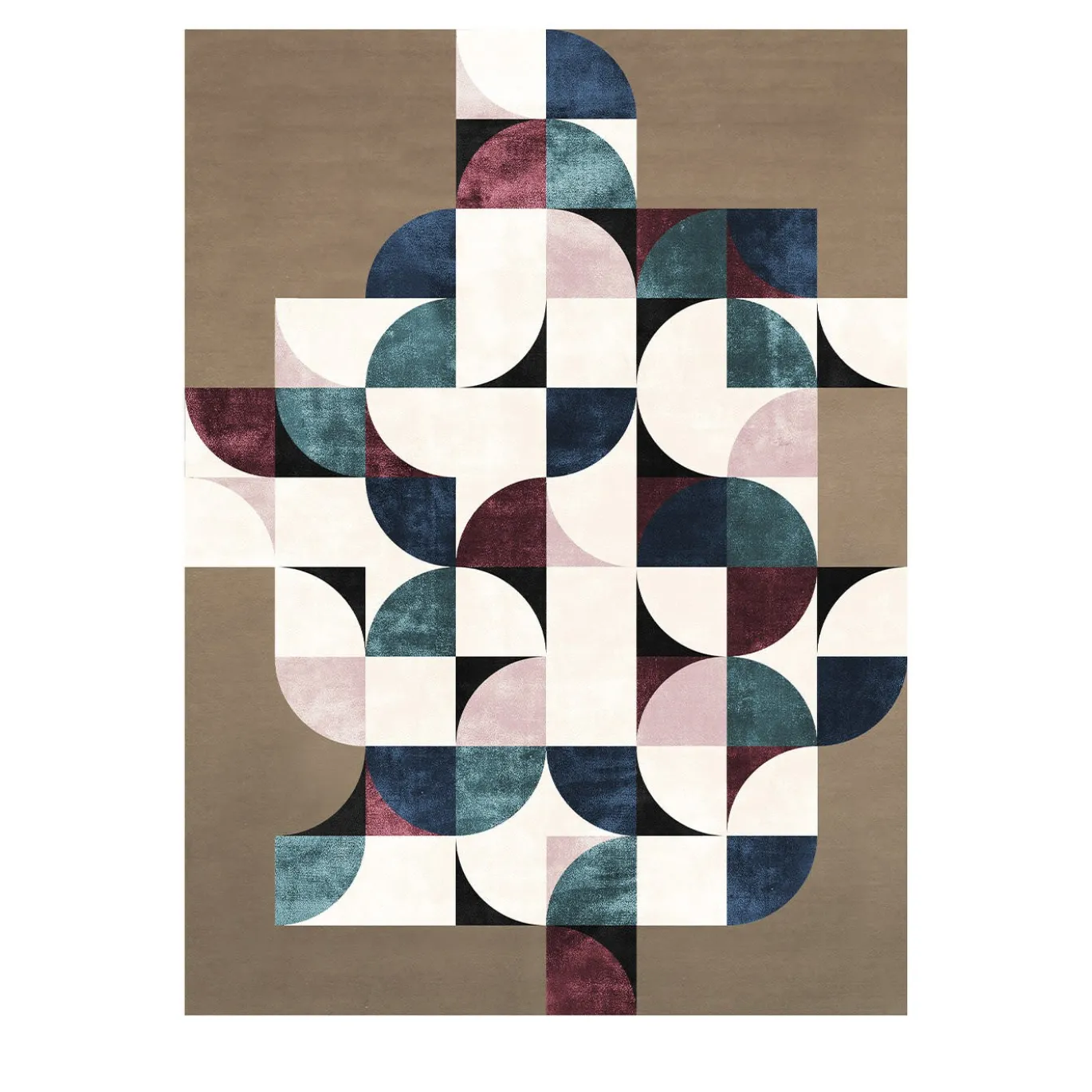 Tappeto Monoscopio Banda Larga Mint Polychrome di Dainelli Studio