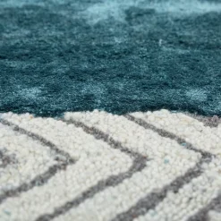 Tappeto Moonlit Ripples Snow White & Capri trapuntato a mano