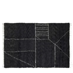 Tappeto Moroccan Touch MT07, carbone e avorio