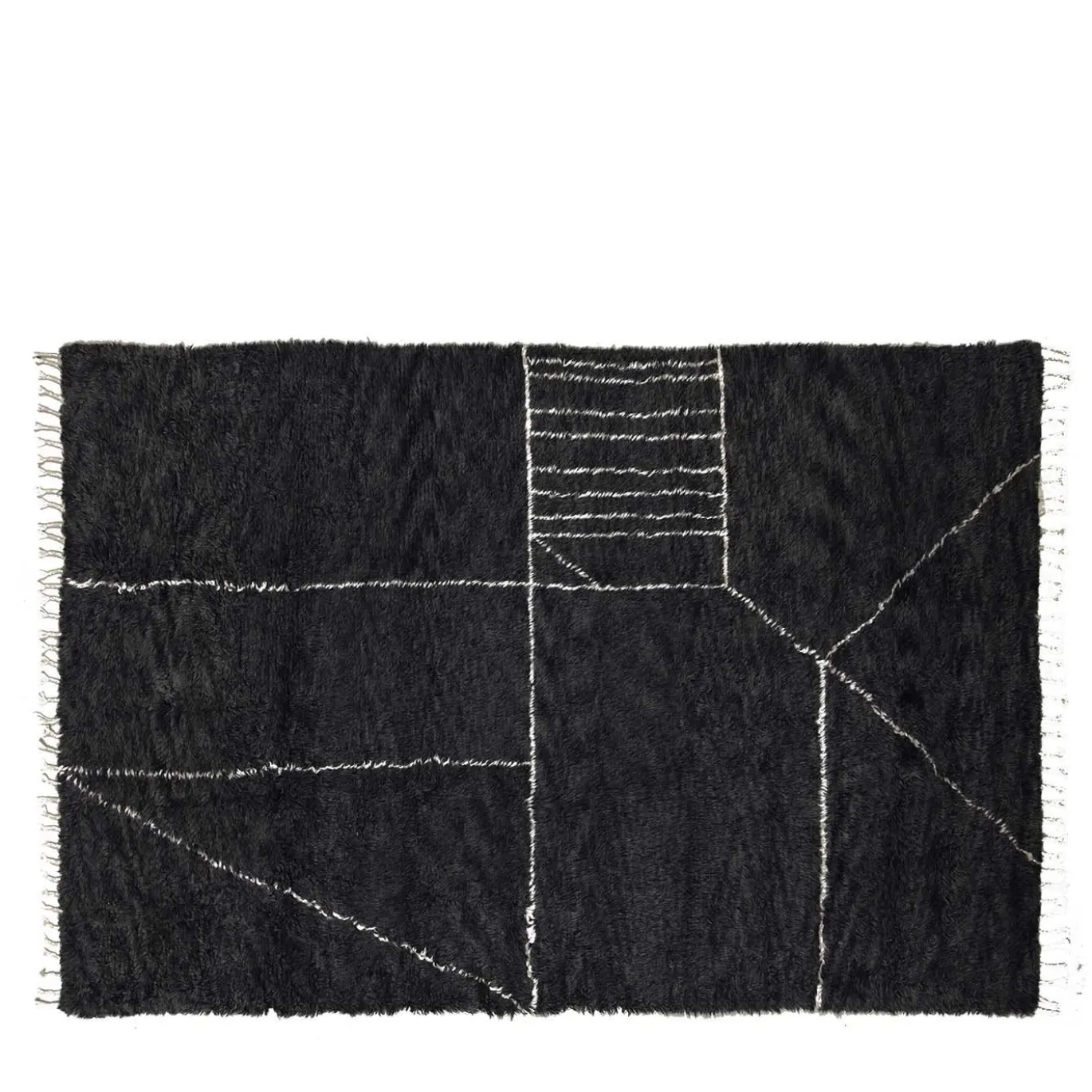 Tappeto Moroccan Touch MT07, carbone e avorio