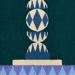Tappeto Palma sui Toni del Blu di Vittorio Rossi