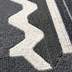 Tappeto per esterni Onda grigio a motivo geometrico