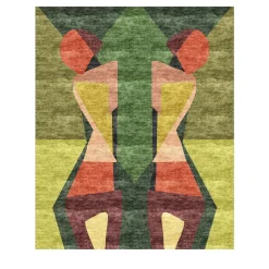 Tappeto Prisma a pelo raso multicolore di Petra Ryberg