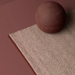Tappeto Pura in Cashmere e Seta Rosso di Ignacia Murtagh