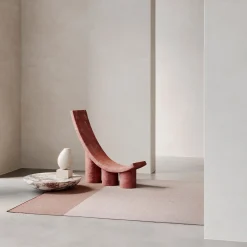 Tappeto Pura in Cashmere e Seta Rosso di Ignacia Murtagh
