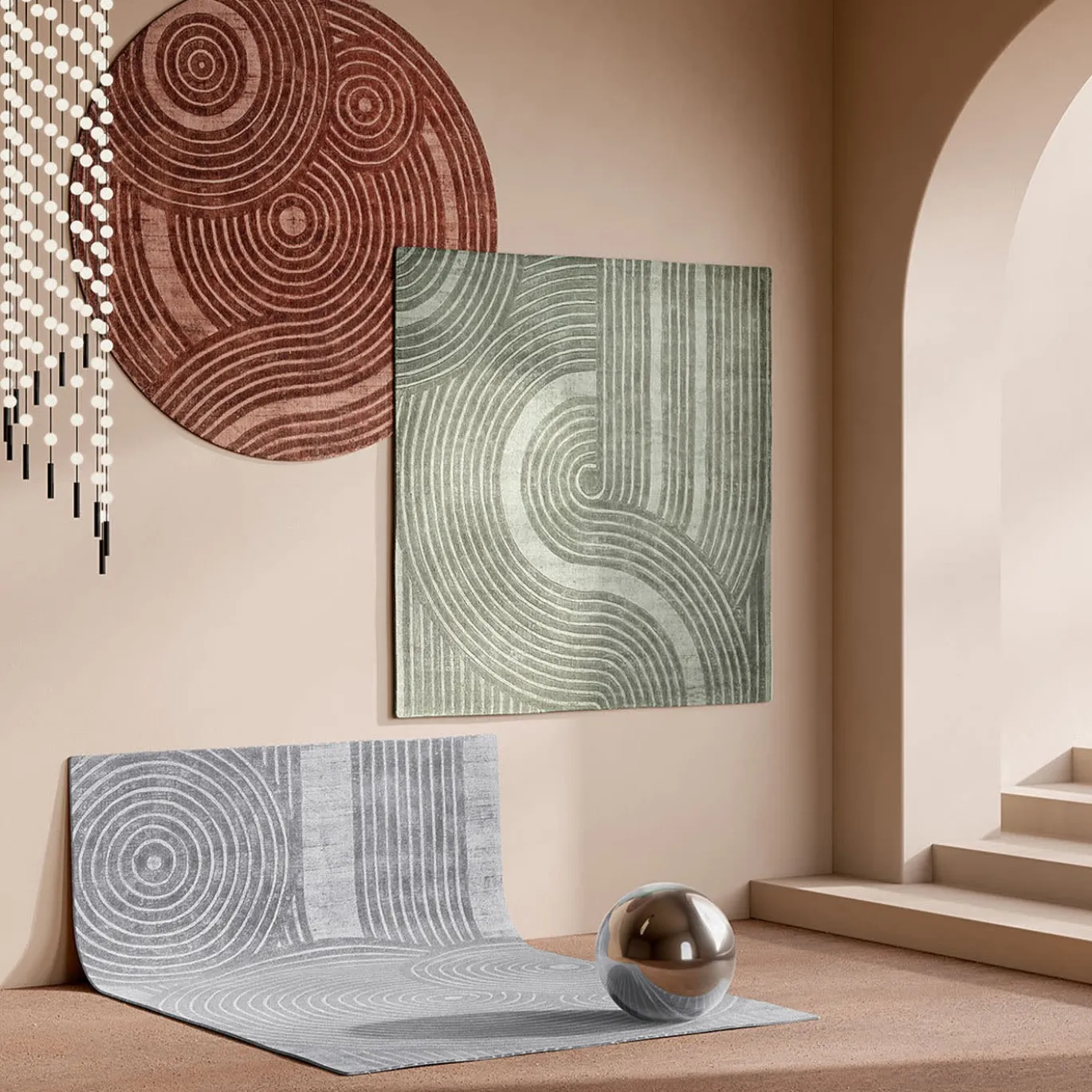 Tappeto quadrato ZEN Pearl Grey