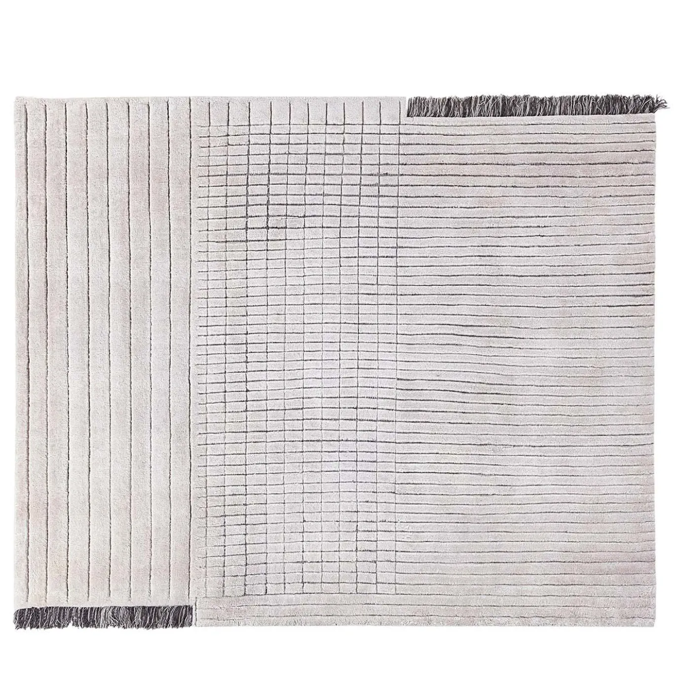 Tappeto RD Grid Berber avorio e marrone di Rodolfo Dordoni