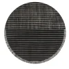 Tappeto RD Grid Berber Round in lana nera di Rodolfo Dordoni