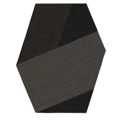 Tappeto RD Grid Kilim poligonale in lana nera di Rodolfo Dordoni