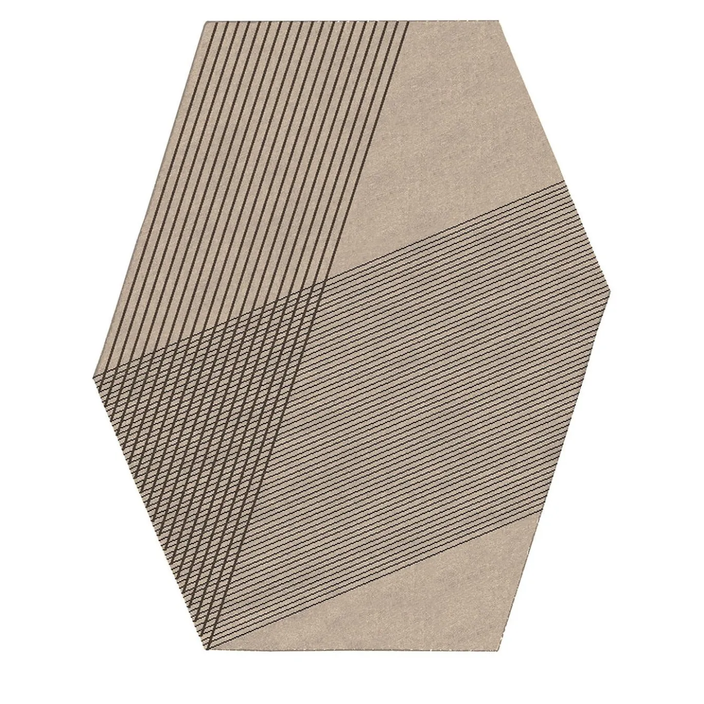 Tappeto RD Grid Kilim Poligonale in Lana Beige di Rodolfo Dordoni