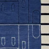 Tappeto Rectangolare in Lana Blu Santorini