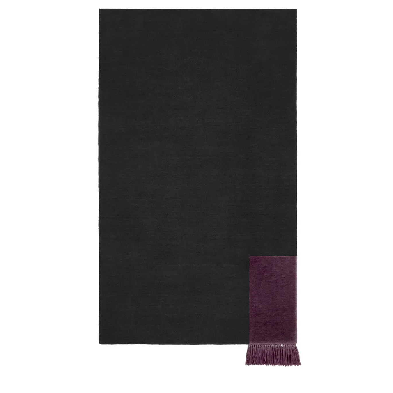 Tappeto rettangolare colore liquirizia
