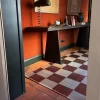Tappeto rettangolare Damier in Agave e Rame di Droulers