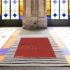 Tappeto rettangolare in lana rosso Istanbul