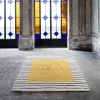 Tappeto rettangolare in lana giallo Capri