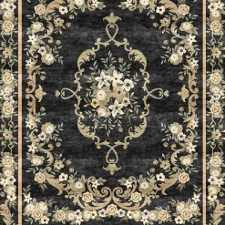 Tappeto rettangolare Onyx Blossom Harmony in seta di bambù