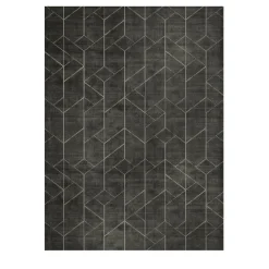 Tappeto rettangolare Quantum Dream grigio in tessuto premium misto
