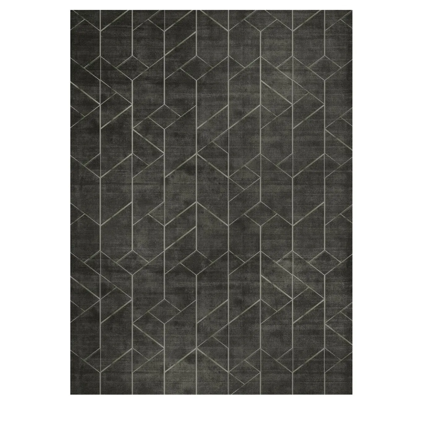 Tappeto rettangolare Quantum Dream grigio in tessuto premium misto