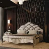 Tappeto rettangolare Treasure Trellis in seta botanica e lana Lincoln bronzo