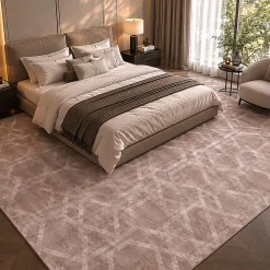 Tappeto rettangolare Whisper Prism in viscosa rosa